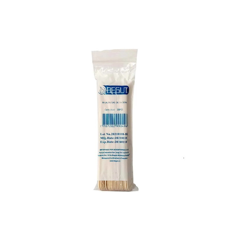 BAJALENGUAS DE MADERA BEGUT PAQUETE 20 UND