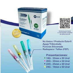 CATETER INTRAVENOSO 24 G 19 MM BEGUT