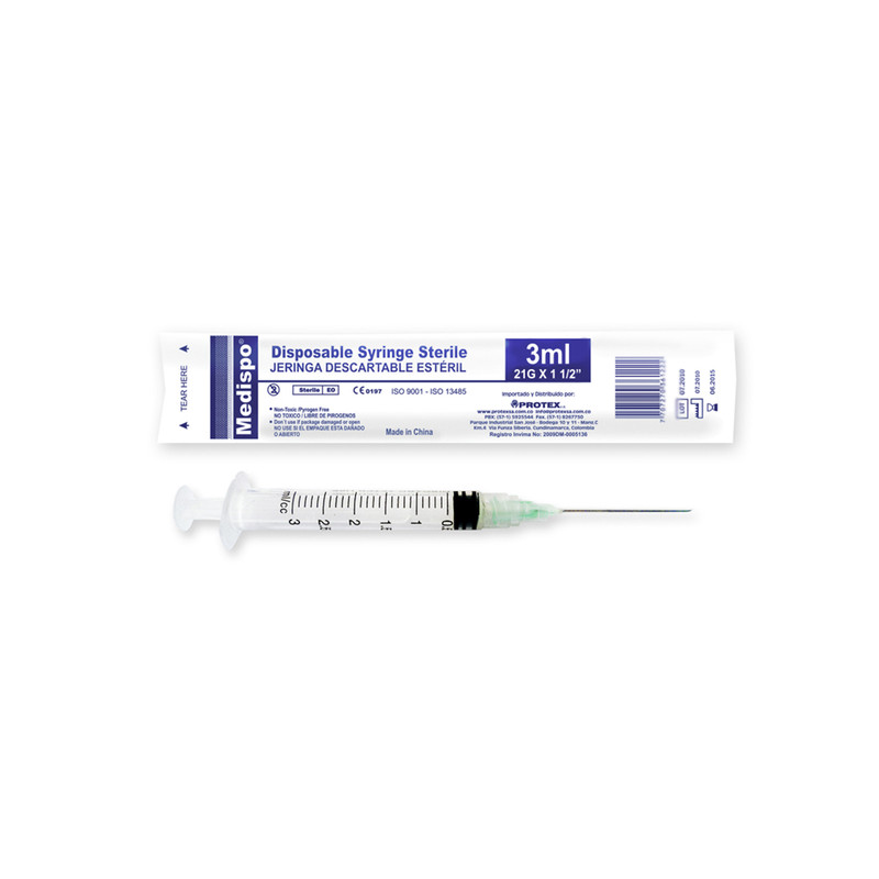 JERINGA MEDISPO 3P 3 ML 21X1.1/2 100 UND