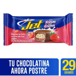 CHOCOLAT.JET FRESAS CON CREMA 29G 12UNDS