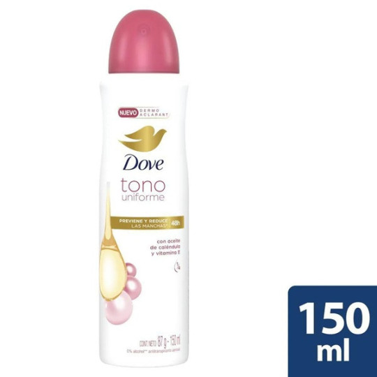 DTE.DOVE CLIN.SPR.TONO UNIF.150ML M               