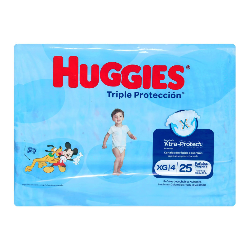 PAN.HUGGIES TRI.PROTECCION ET.XG 25 UNDS