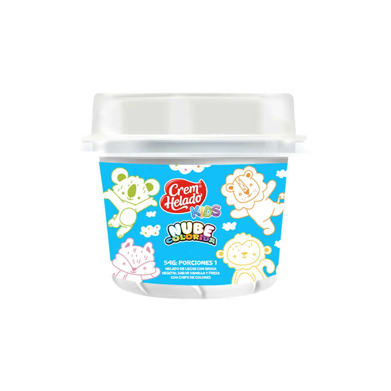 VASO KIDS NUBE COLORIDA