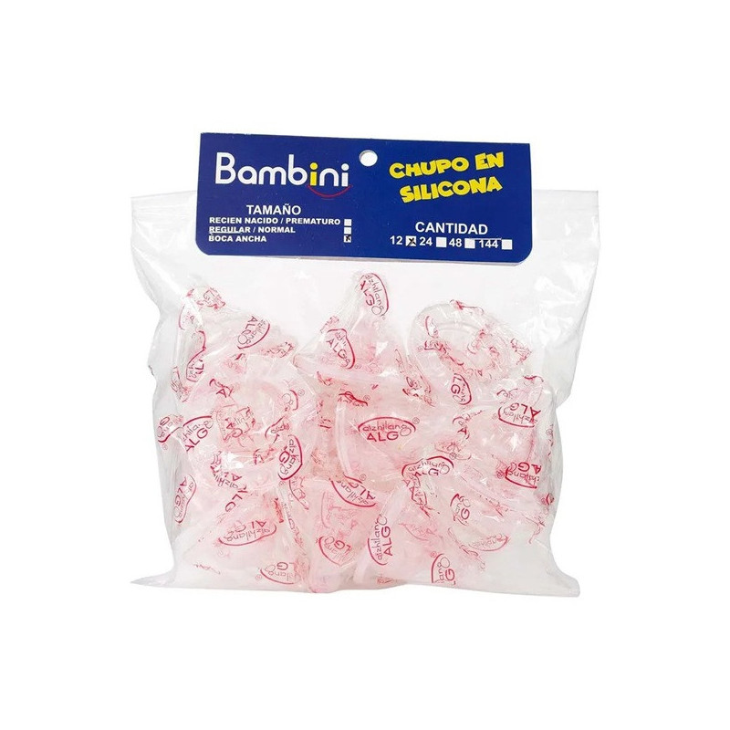 CHUPO SILICONA BAMBINI BOC ANCH BOL 12UN