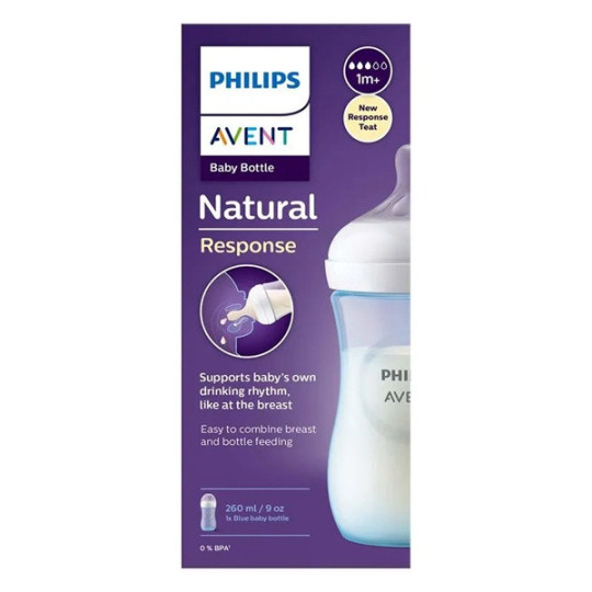 BIBERON PHILIPS AVENT AZUL 260 ML 9 OZ            